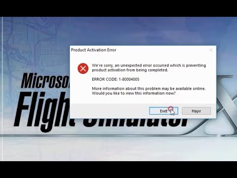 fsx activation error windows 10